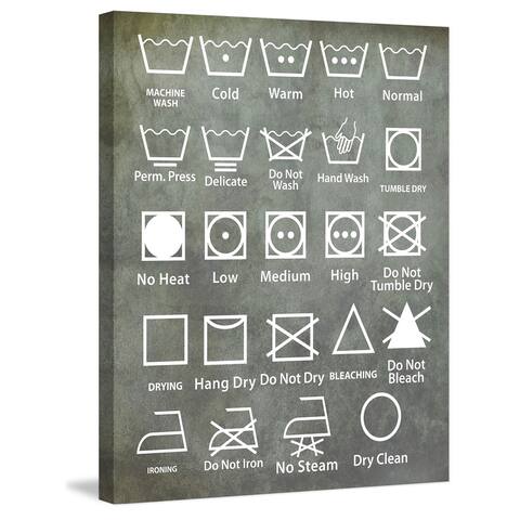 Marmont Hill - Handmade Laundry Symbols Print on Wrapped Canvas