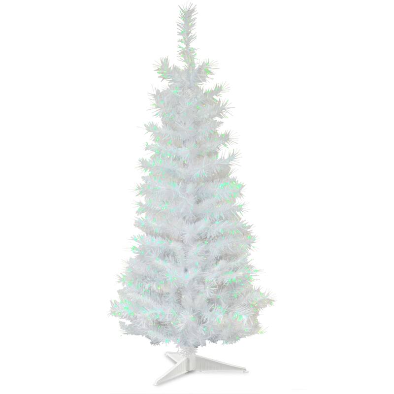 National Tree Company 3 ft. White Iridescent Tinsel Tree - 3 Foot