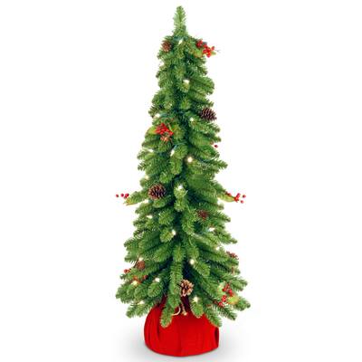 Downswept Forestree 30-inch Artifical Tree with 50 Clear Lights