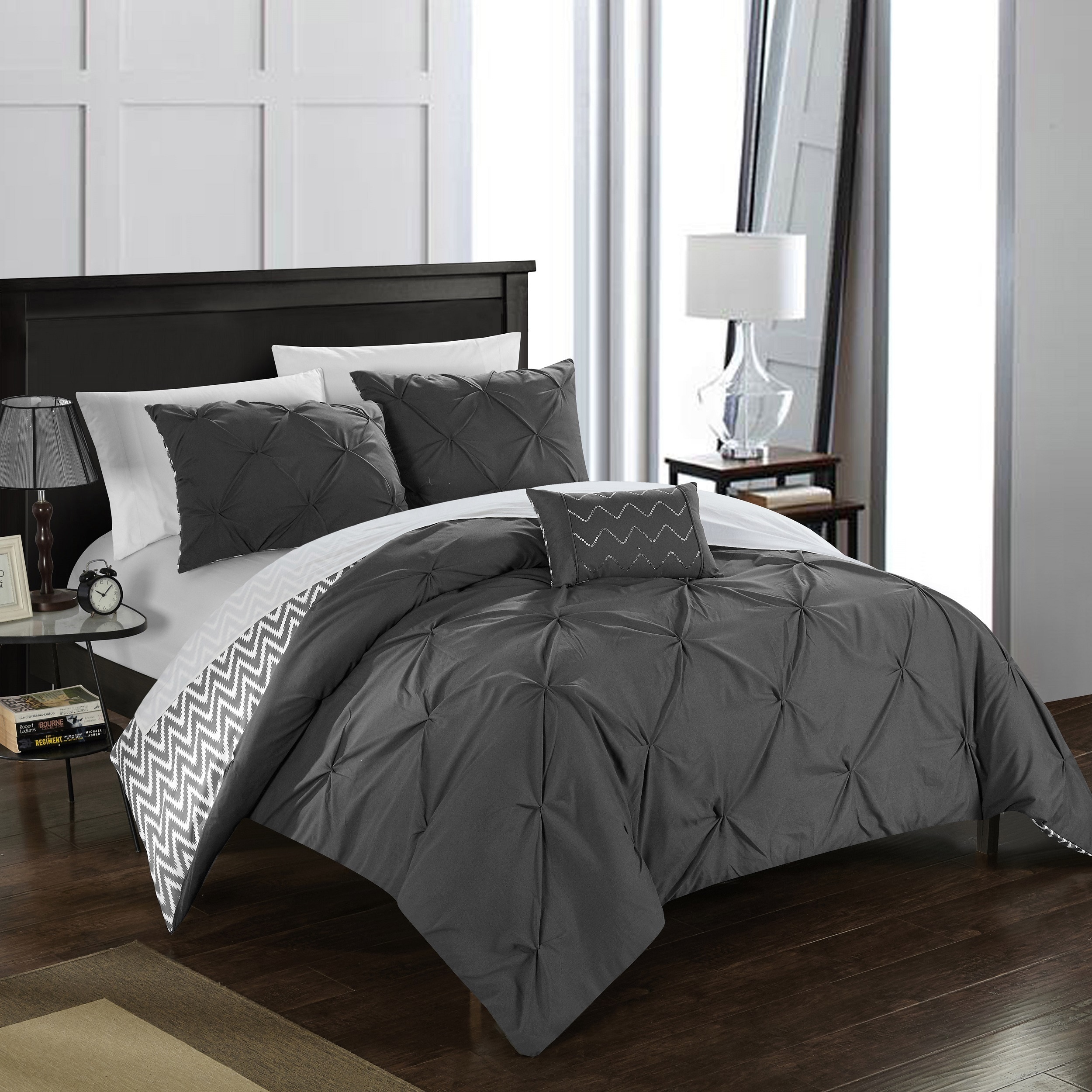 Shop Porch Den Red Cliff 4 Piece Grey Comforter Set On Sale