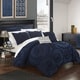 preview thumbnail 2 of 5, Gracewood Hollow Maqqari Dark Blue 11-piece Bed in a Bag Comforter Set