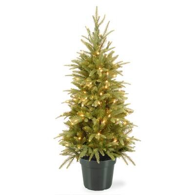 4-foot Weeping Spruce Tree with Clear Lights