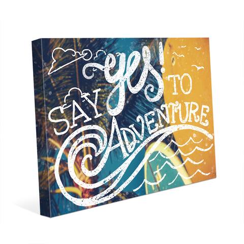 Say Yes to Adventure' Multicolored Wood Wall Art