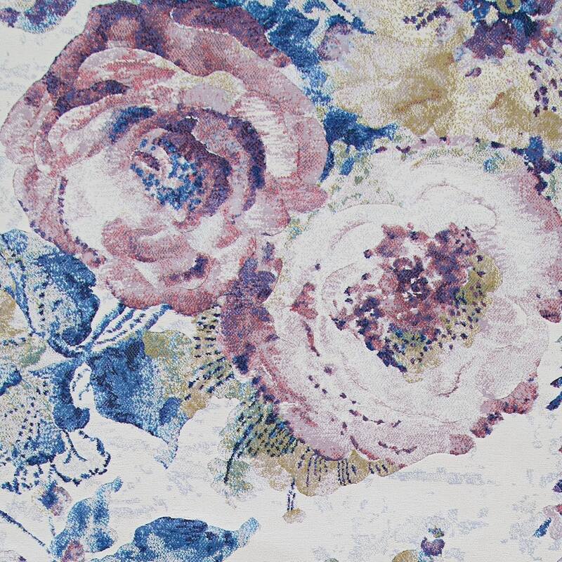 Dream Decor Rugs Provencal Rose Multicolor Floral Area Rug
