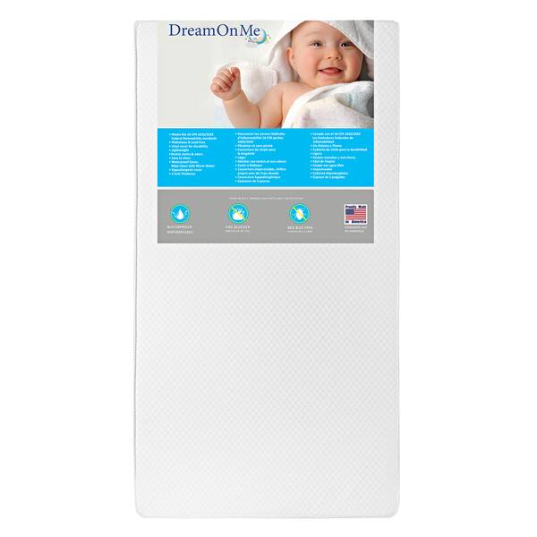 slide 2 of 4, Dream On Me Lavender 6 Inch 2 in 1 Foam Core Crib and Toddler Bed Mattress  