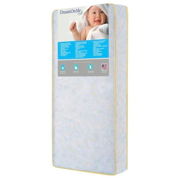 slide 2 of 7, Dream On Me Stars Light 202 Coil Crib and Toddler Mattress