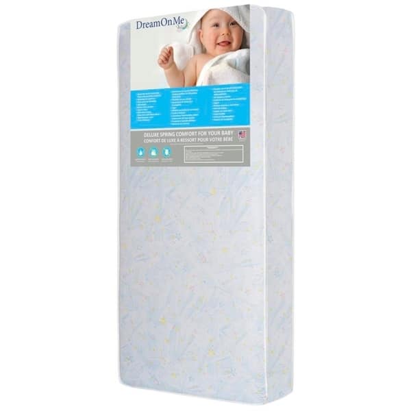 slide 2 of 5, Dream On Me Stars Bright Crib and Toddler 180 Coil Mattress