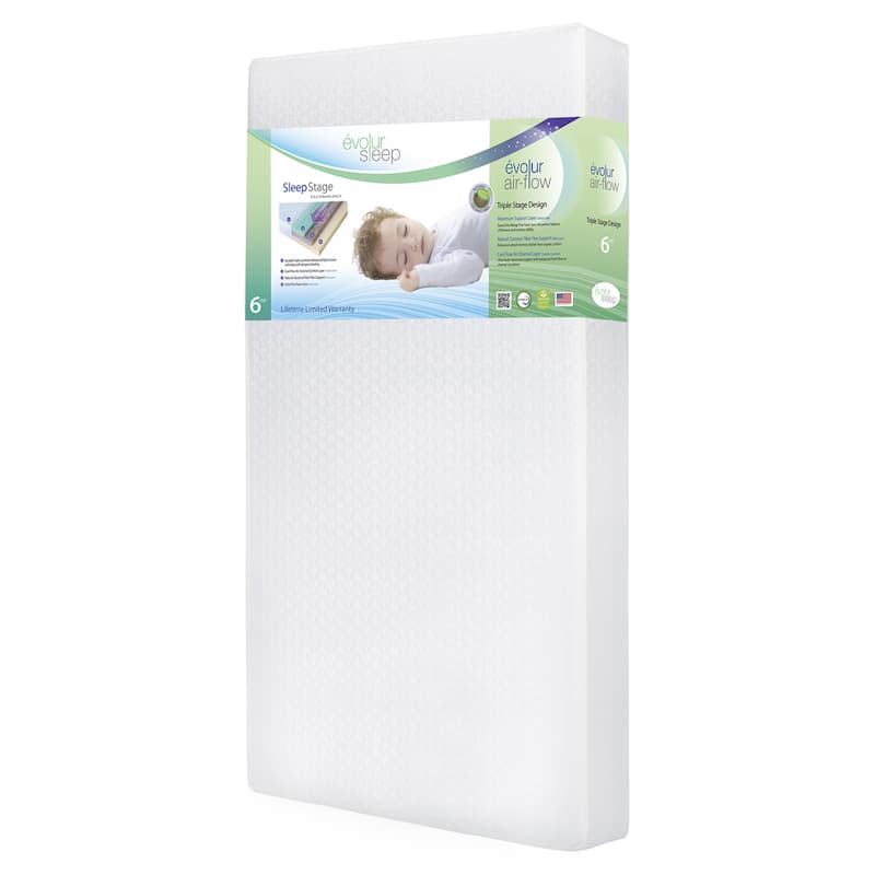 Evolur Sleep Triple Stage Air Flow with Natural Fiber Crib Mattress