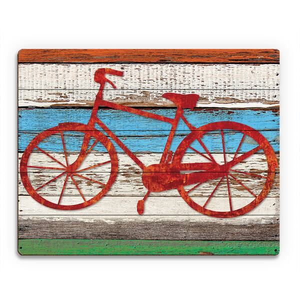 Rustic Bicycle Multicolored Wood Wall Art Bed Bath & Beyond 12832876