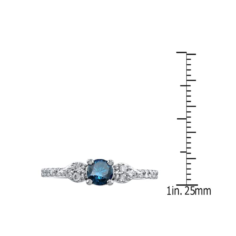 Auriya Platinum 2/3 carat TW Blue Diamond Engagement Ring (H-I, SI2-SI3)