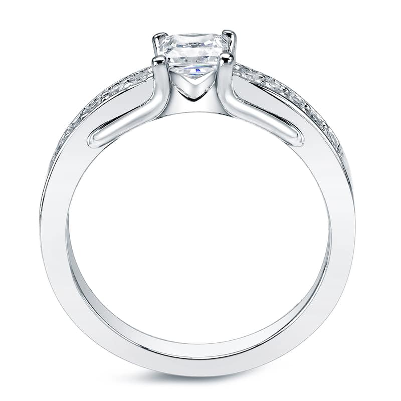 Auriya Platinum 1/2ctw Classic Round Diamond Engagement Ring Set