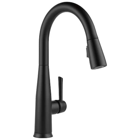 Delta Essa Single Handle Pull-Down Kitchen Faucet with Touch2O Technology 9113T-BL-DST Matte Black