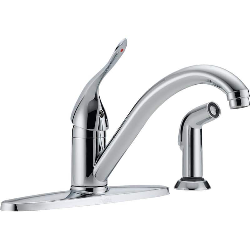 Delta Single Handle Kitchen Faucet with Spray - On Sale - Bed Bath ...