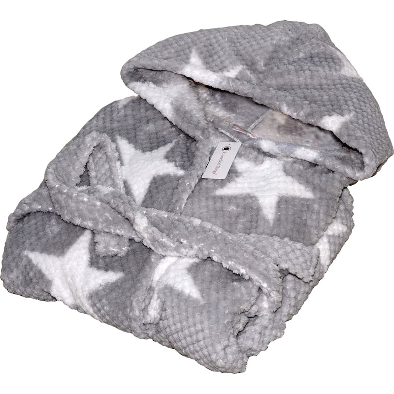 Home Soft Things Star Flannel Bath Robe