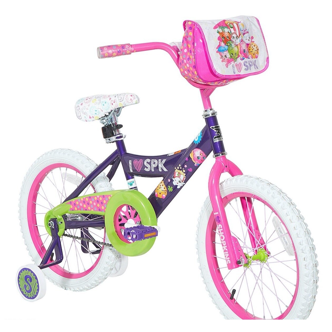 purple 18 inch bike