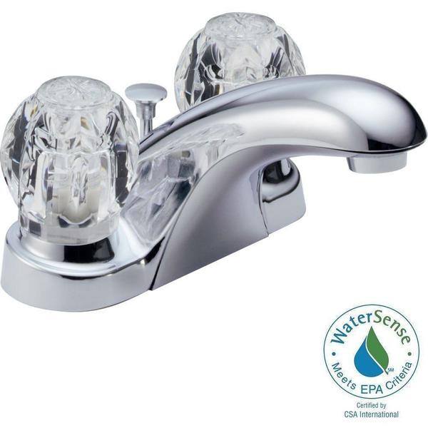 Shop Delta Foundations Chrome Knob 2 Handle Centerset Lavatory