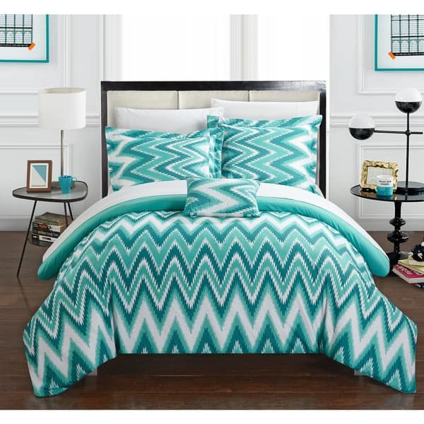 Chic Home 8 Piece Brooks Bed In A Bag Turquoise Comforter Set Bed In A Bag Turquoise Comforter Set