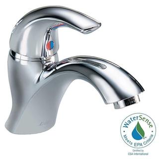 Delta 22C Single Handle Single Hole Bathroom Faucet - Less Pop-Up Chrome