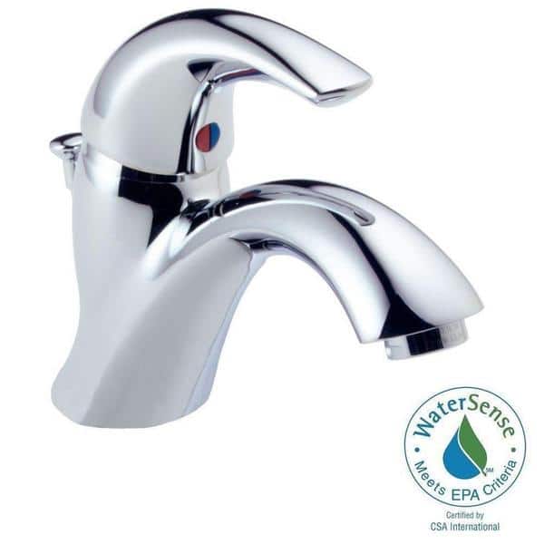 slide 1 of 1, Delta Classic Single Handle Bathroom Faucet Chrome