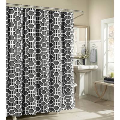 Creative Home Ideas Lenox 100% Cotton Luxury Fabric Shower Curtain