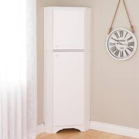 Prepac Elite Winslow Tall 2-Door Corner Storage Cabinet - 29.25"w x 72"h x 18.75"d