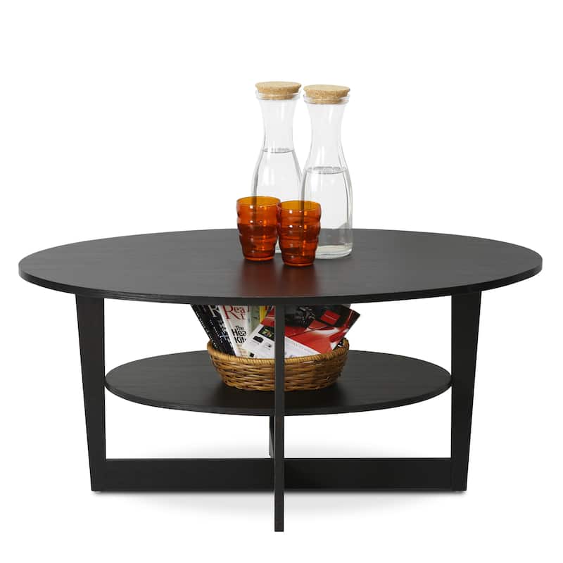 Porch & Den Caroline Walnut Round Coffee Table