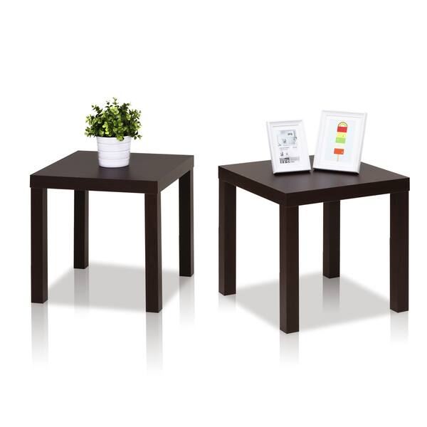 Porch & Den Atmore Espresso Wood Cubic Side Tables (Set of 2) - Bed ...