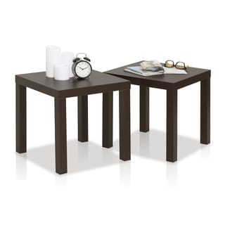 Porch & Den Atmore Espresso Wood Cubic Side Tables (Set of 2) - Bed ...