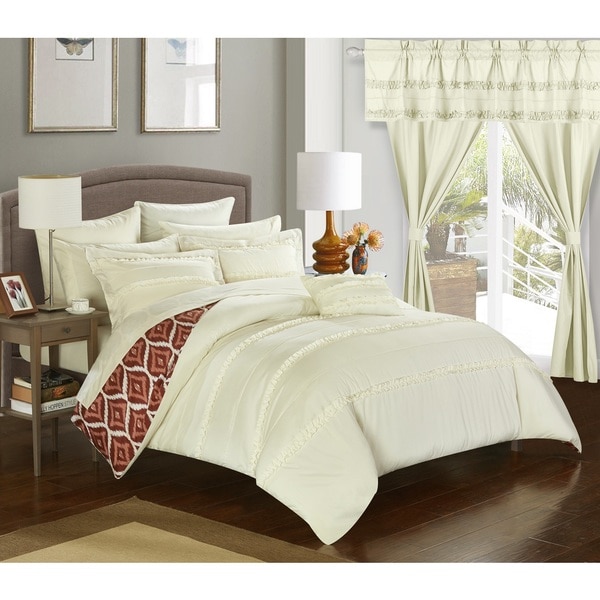 Chic Home 20-Piece Kyrie Room-In-A-Bag Beige Comforter Set