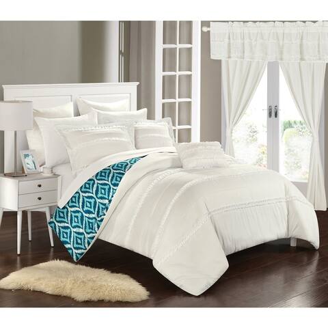 Chic Home 20-Piece Kyrie Room-In-A-Bag White Comforter Set