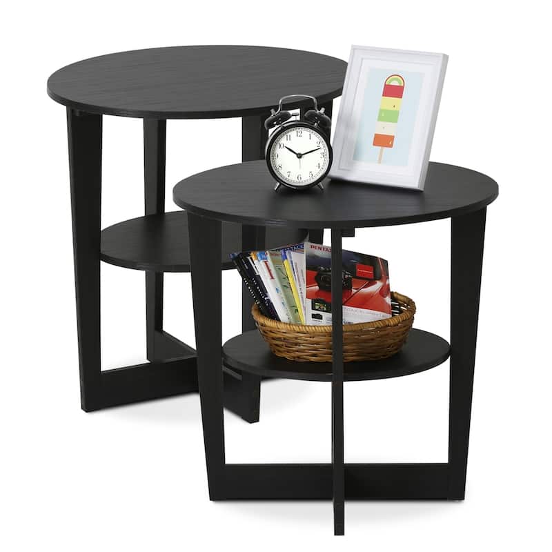 Porch & Den Caroline Walnut Round End Table - Urban