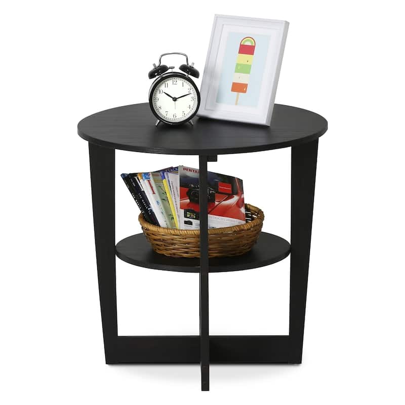 Porch & Den Caroline Walnut Round End Table