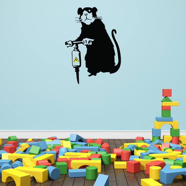 Shop Jackhammer Rat Solid Colored Vinyl Wall Decal On Sale Overstock 12834266