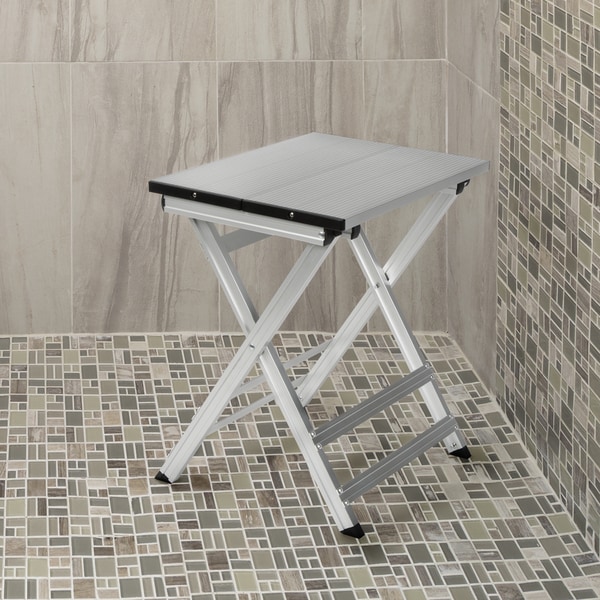 shop folding aluminum shower stool - free shipping today