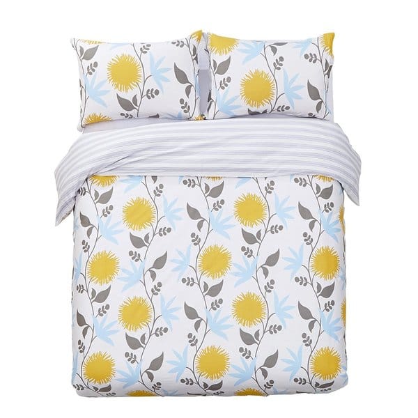 Shop Word Of Dream 3 Piece Cotton Sunflower Duvet Cover Set