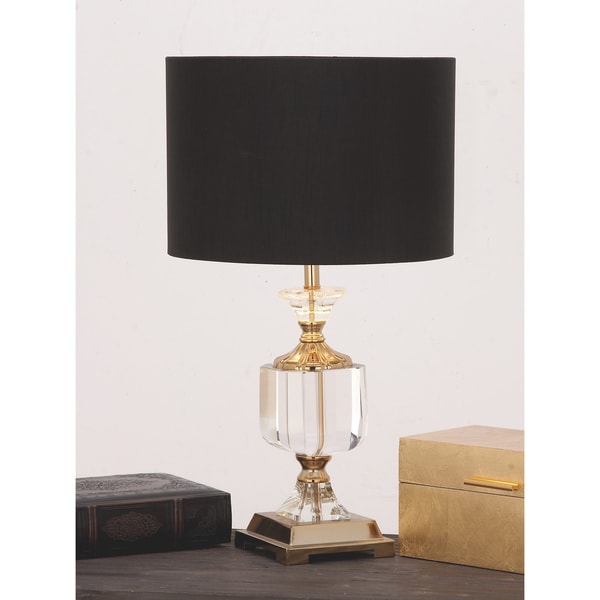 crystal and brass table lamps