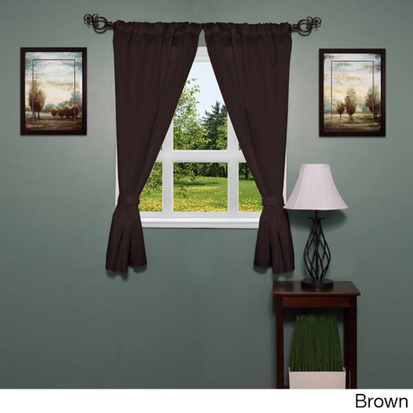 Shop Black Friday Deals On 34 Inch X 54 Inch Diamond Pattern Bathroom Window Curtain Panel Pair Withtie Backs On Sale Overstock 12836067