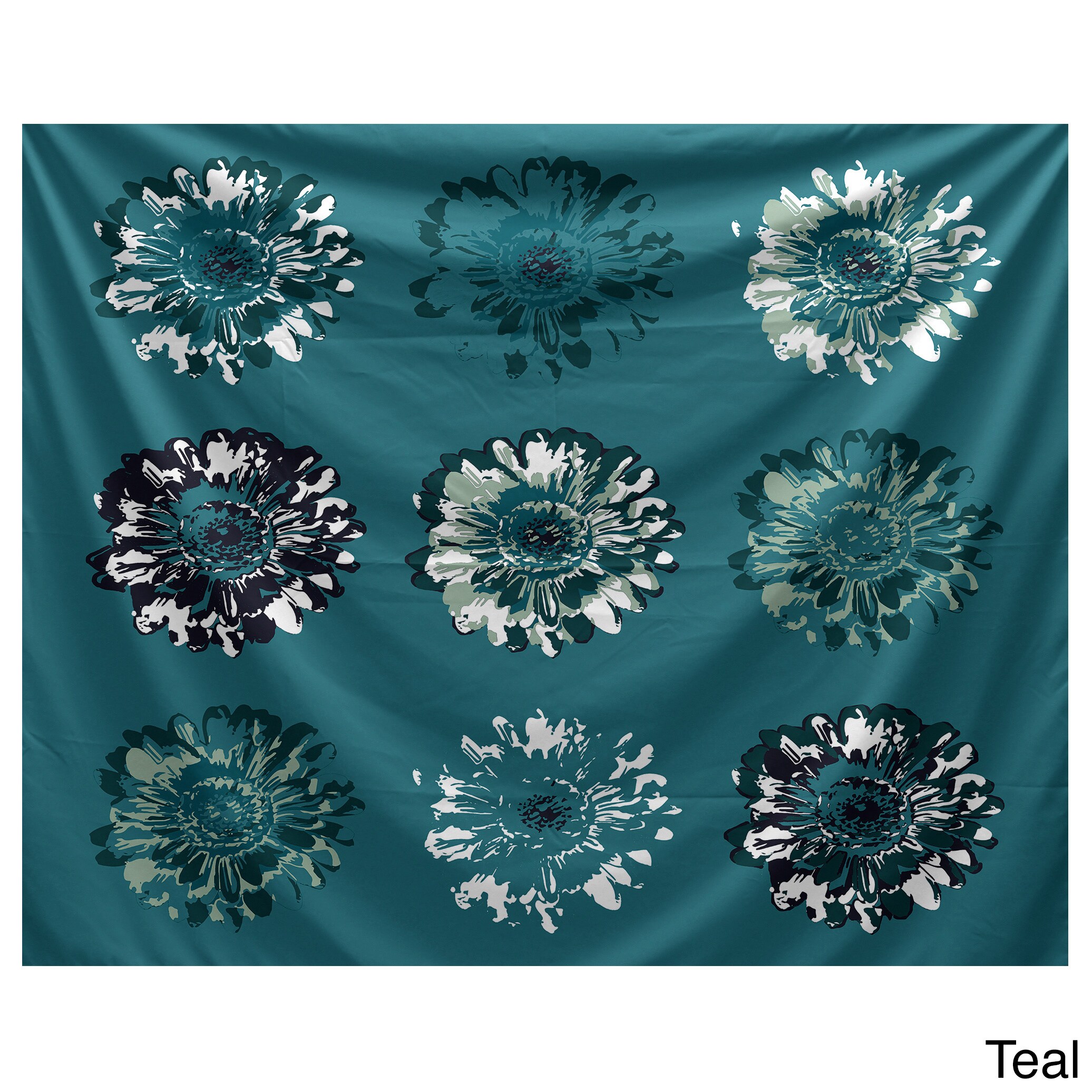Navy Blue E by design 50 x60 Gypsy 2 Floral Print Tapestry