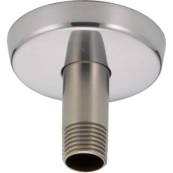 slide 1 of 1, Delta 3 in. Ceiling-Mount Shower Arm and Flange in Stainless U4996-SS