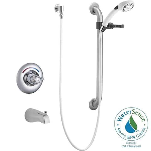 Delta 11T Series Monitor 13 Series Tub Only Trim with Hand Shower and Grab Bar T13H253 Chrome
