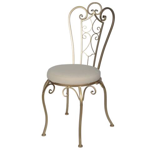 A&B Home Goldtone 22-inch Folding Accent Chair