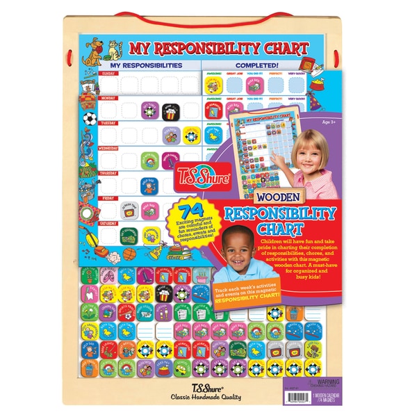 Shop 74 Piece Wooden Responsibility Chart Free Shipping On