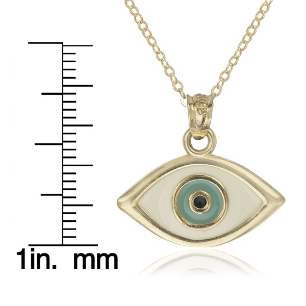 Download 14k Yellow Gold Enameled Eye Pendant Girls Necklaces & Pendants colombia-rb.saludiario.com