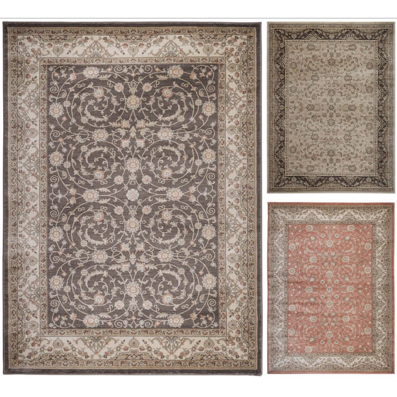 Admire Home Living Gallina Traditional Botanical Area Rug