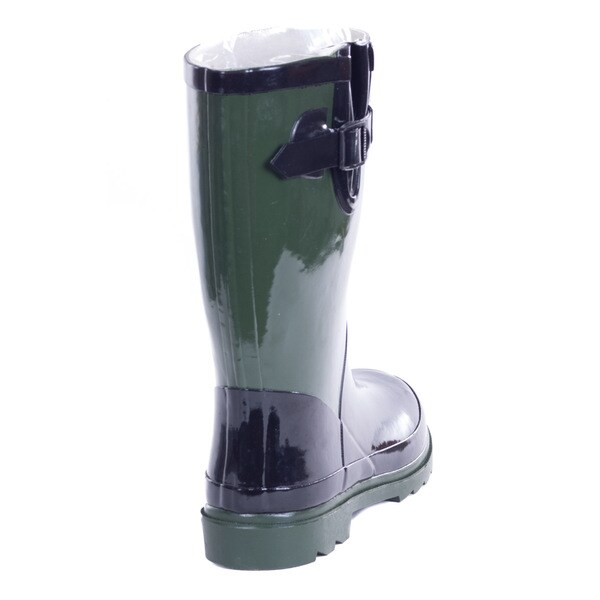 army green rain boots