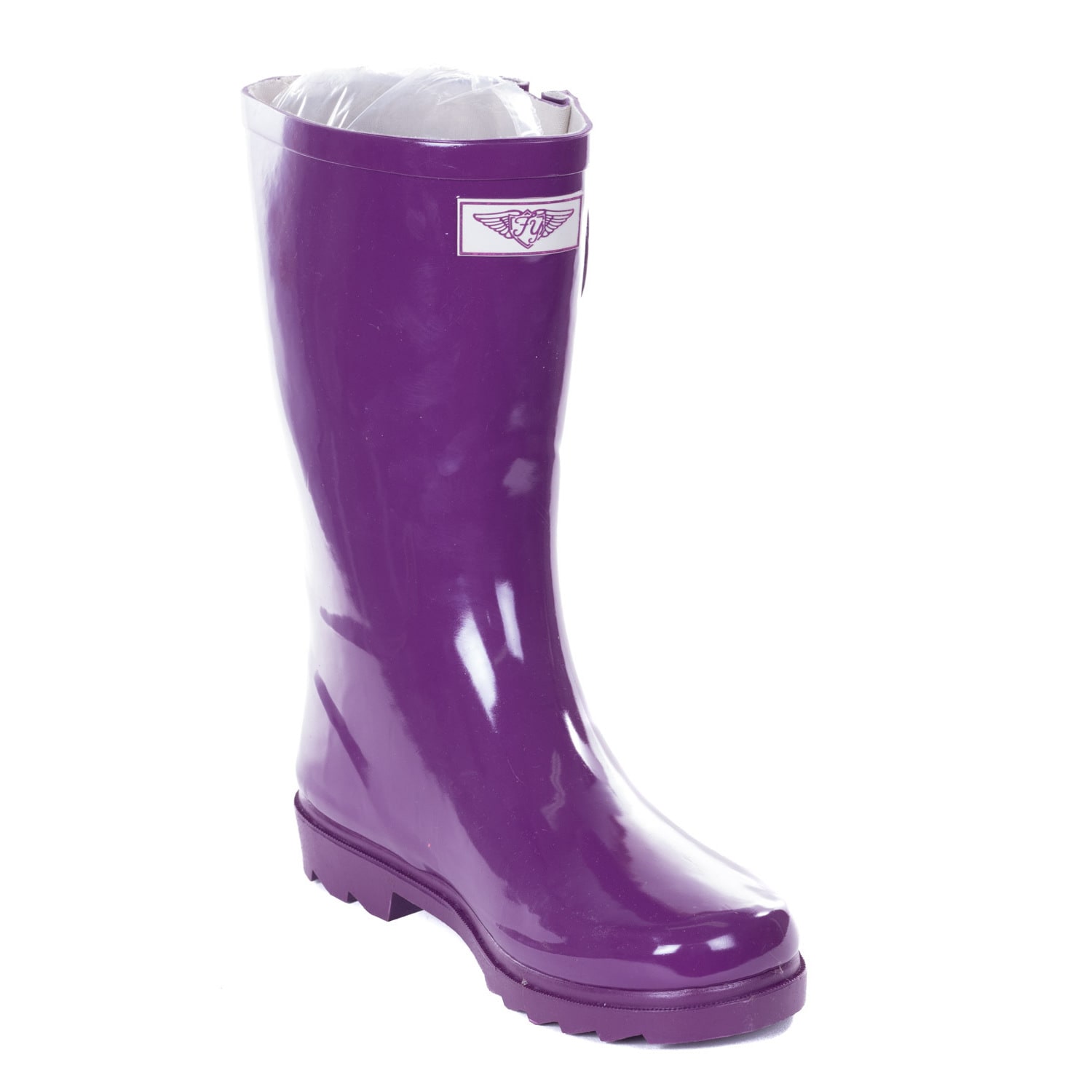 purple riding boots
