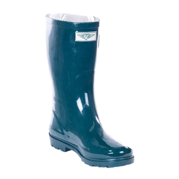 mid calf rain boots for women