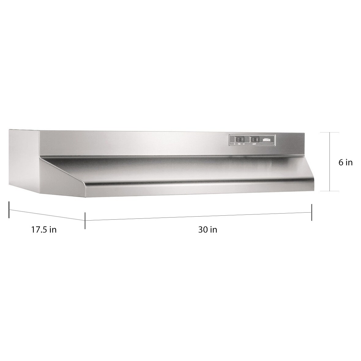Shop Broan Stainless Steel 30 Inch 2 Speed Ducted Under Cabinet