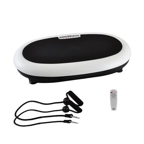 Hurtle HURVBTR35 Standing Vibration Fitness Machine, Vibrating Platform Exercise and Workout Trainer - Black