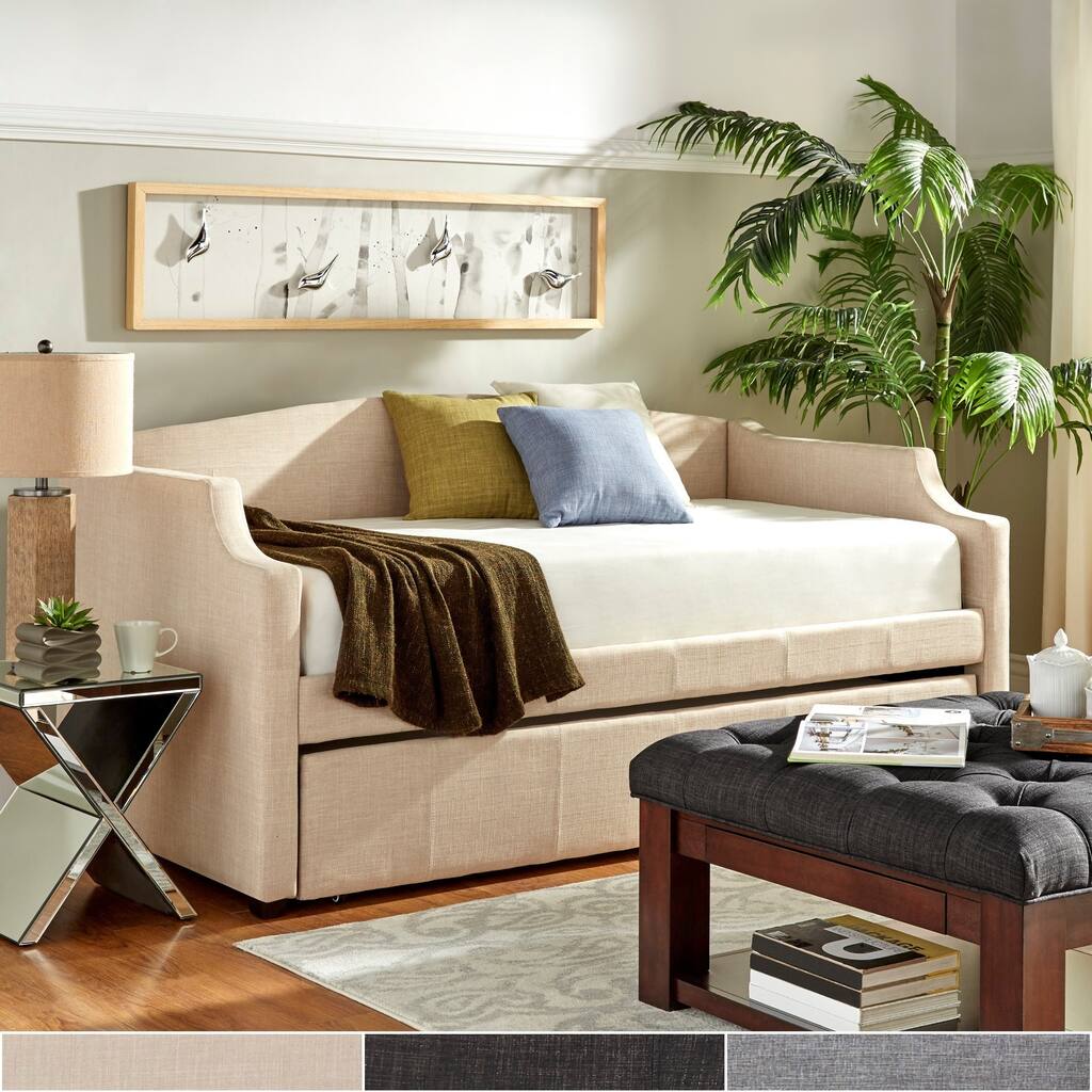 iNSPIRE Q Bold Deco Linen Slope Arm Daybed and Trundle